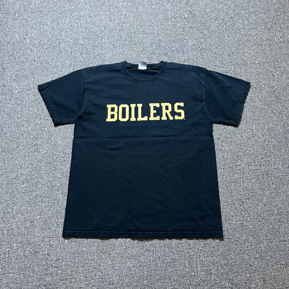 Purdue Boilers T-Shirt Size M Black Collegiate Graphic Tee Sports
